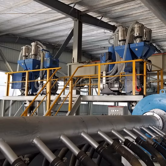 이중 잉글 컬러 플라스틱 체적 도저, 플라스틱 원료 압출 라인용 중량 측정 블렌더 배치 블렌더